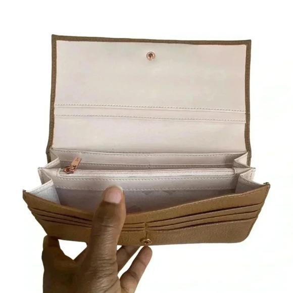 Ted Baker Selma Matisse Large Leather Wallet in Cognac Brown - Picture 3 of 10